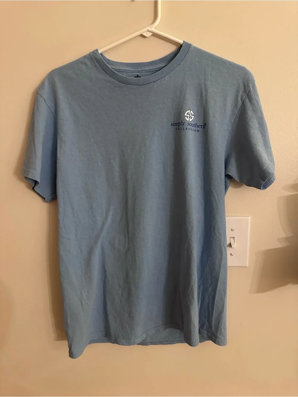 Simply Southern Sky Blue Short Sleeve Crewneck Mermaid in the USA Tee - Picture 2 of 4